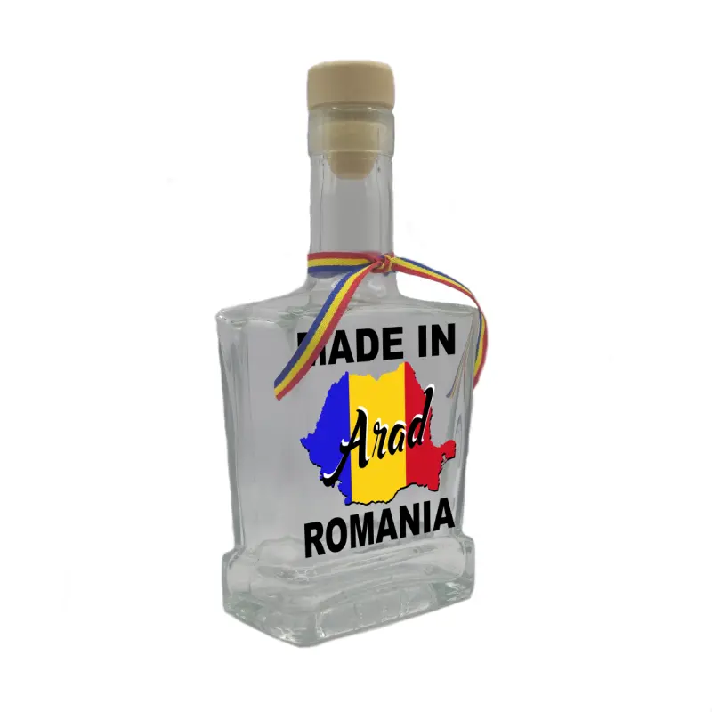 Made in arad romania, sticla cu mesaj plata, 500 ml, model divgs179 06